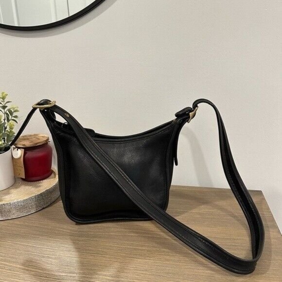 Coach Handbags - Vintage COACH Legacy Janice Black Leather Crossbody Shoulder Bag #9950 Reg. $599